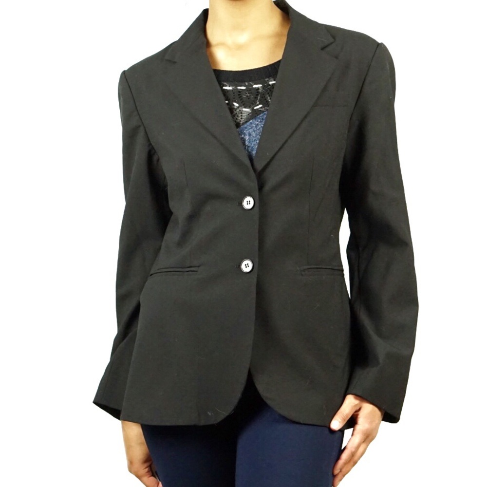 Bitten by SJP Black Wool Blend 2-Button Blazer NWT